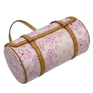 Louis Vuitton Takashi Sakura cylindrical Papillon Murakami Barrel cherry Bag
